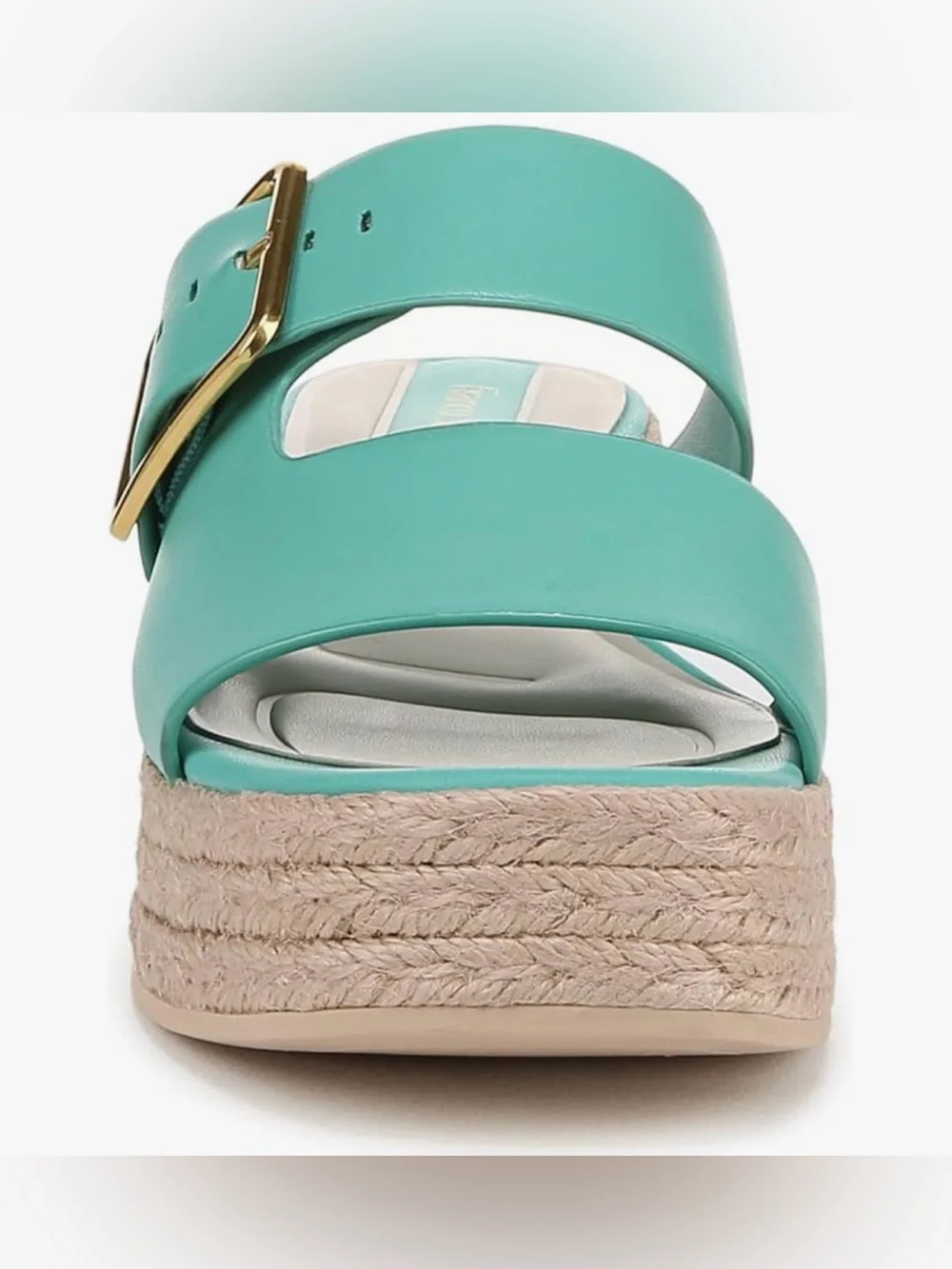 Franco Sarto Taziana Leather Slide Women's  Teal  Blue  Size 10M 26cm